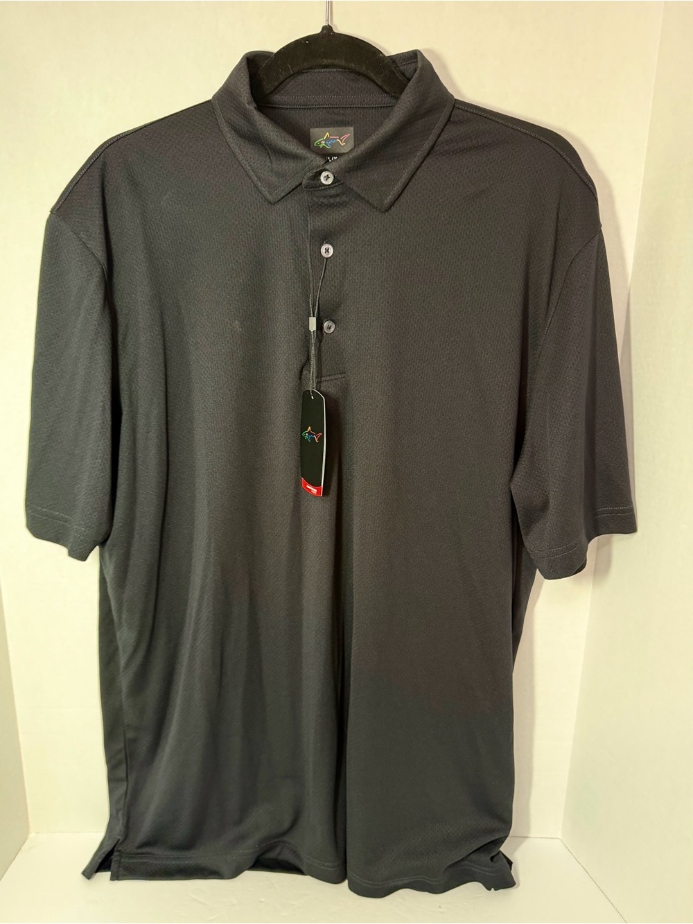 Greg Norman Black Play Dry Performance Polo Men’s Size XL P-P 24” S-H 30” NWT